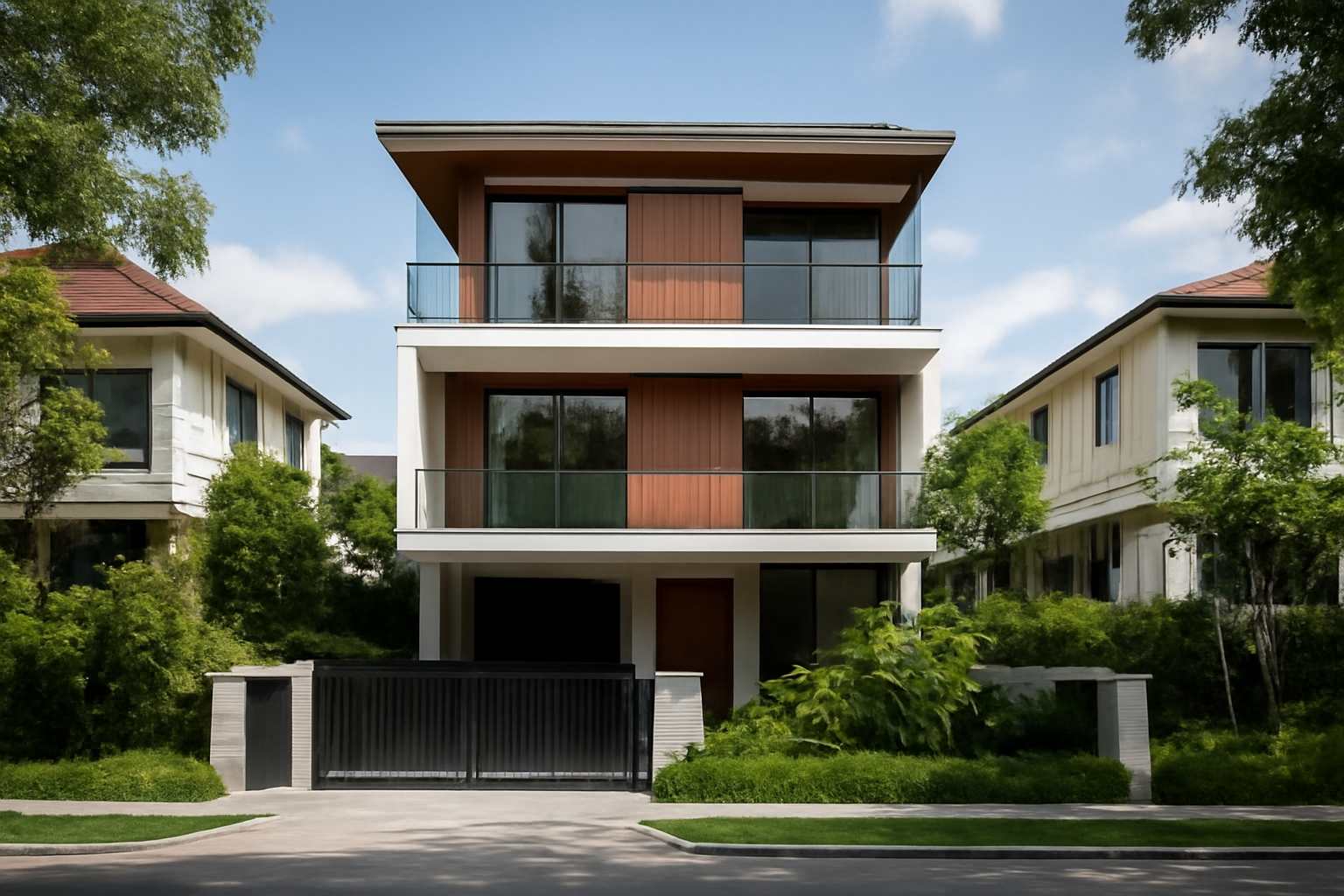 Modern rebuilt landed house in Singapore with contemporary architectural design